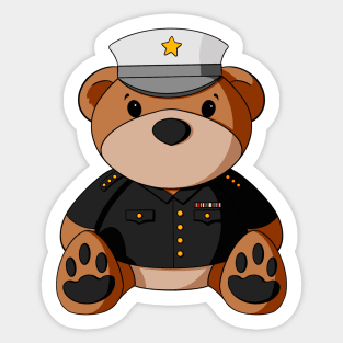 Marine Teddy Bear Sticker